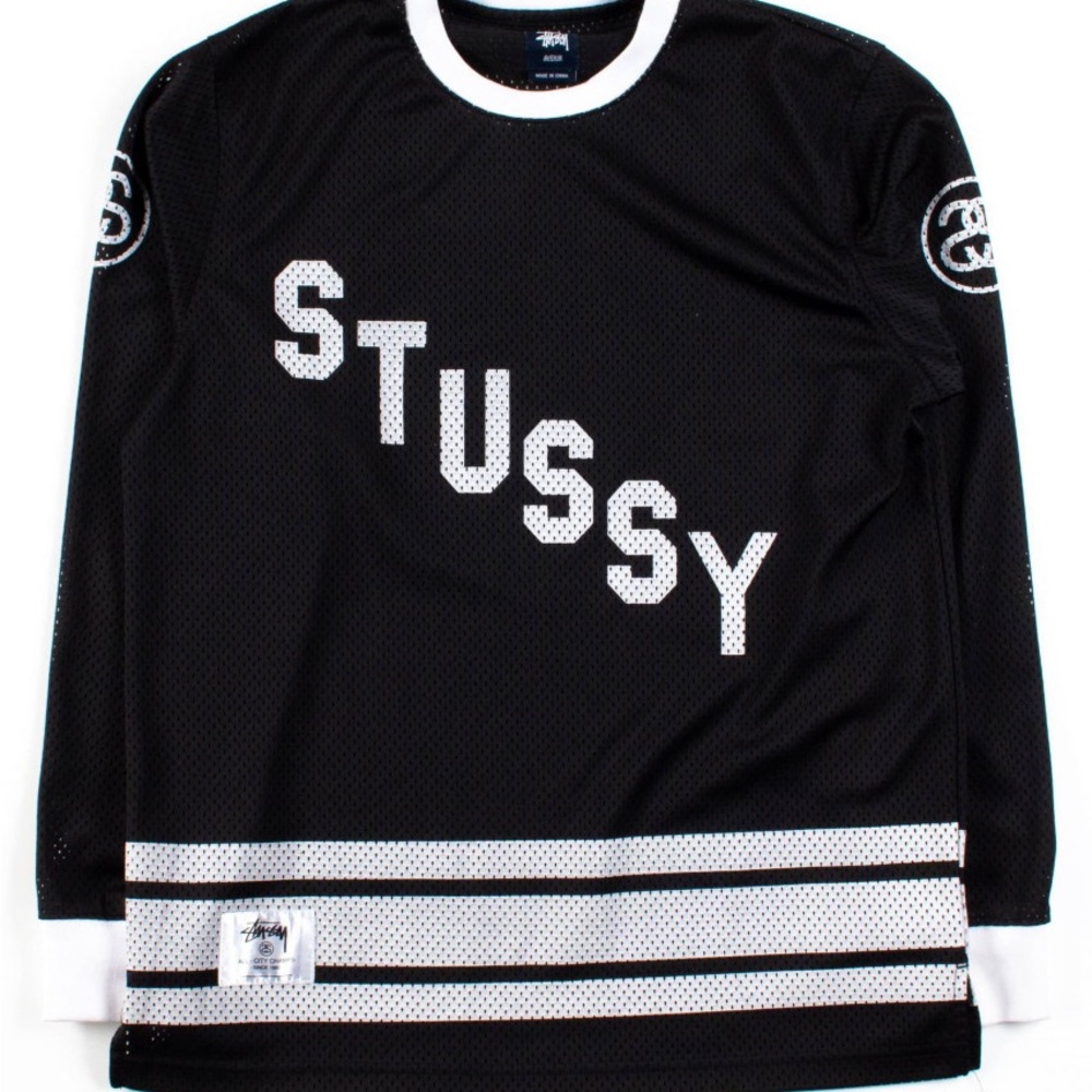 Stussy Black and White Hockey Jersey